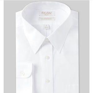 Slim Fit Gold Label Roundtree & Yorke Fitted Non-Iron Point Collar Dress Shirt